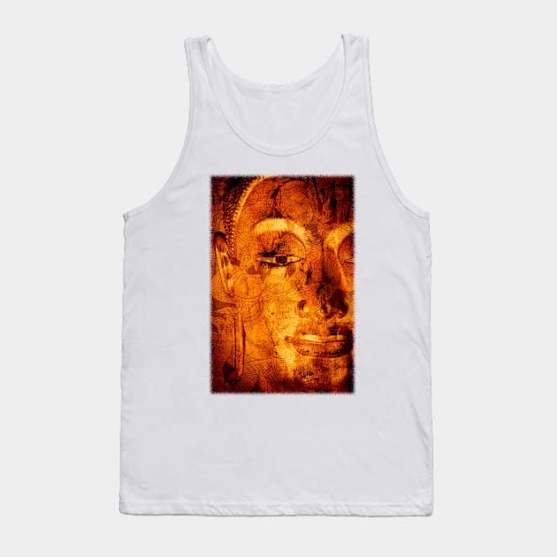 The Lord Buddha - Abstract Illustration Of The Face Of The Lord Tank Top by VintCam